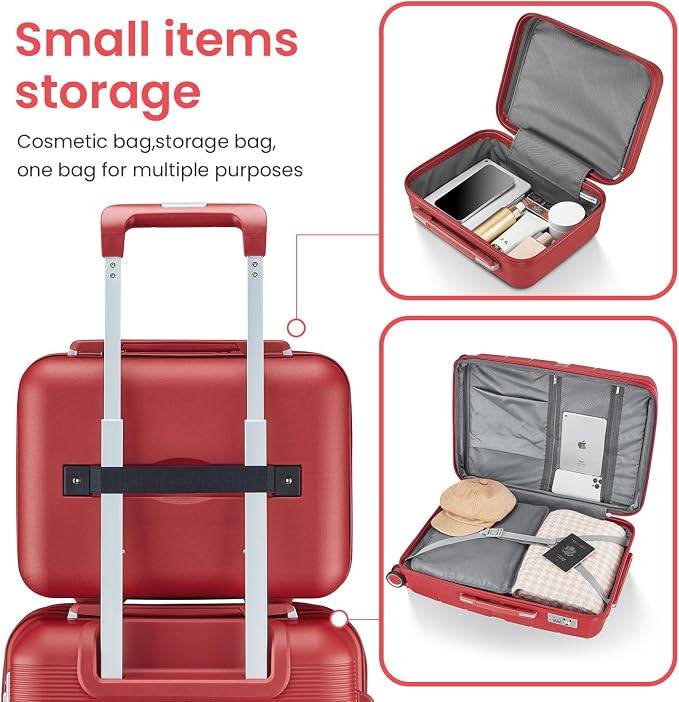 Campfun Luggage 4 Piece Sets, Expandable Carry On Luggage Set Hardshell PP - Image 4