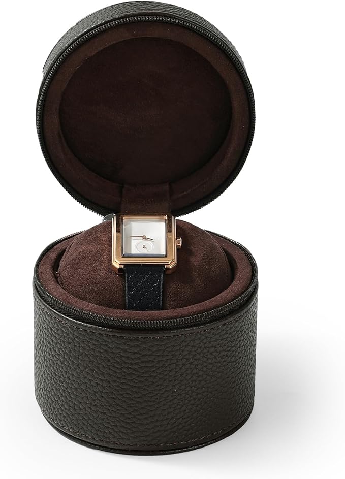 Oirlv Luxury Leather Watch Travel Case Single Watch Case by Oirlv