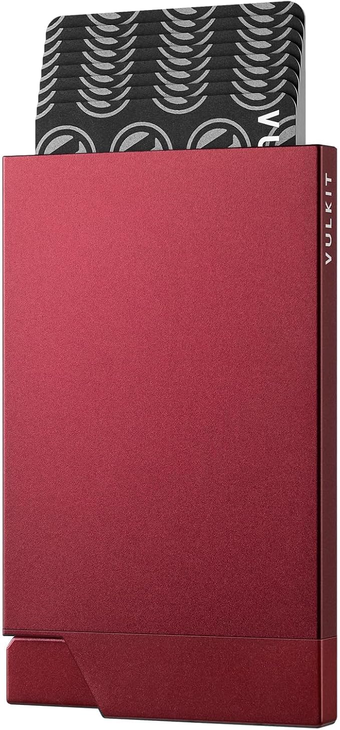 VULKIT Pop up Card Holder Minimalist Credit Card Holder RFID Blocking Slim by VULKIT