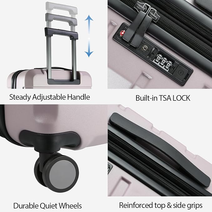 KROSER Hardside Expandable Carry On Luggage - Image 4
