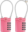 ZHEGE Travel Locks TSA Approved, 4 Digit Cable Luggage Locks by ZHEGE