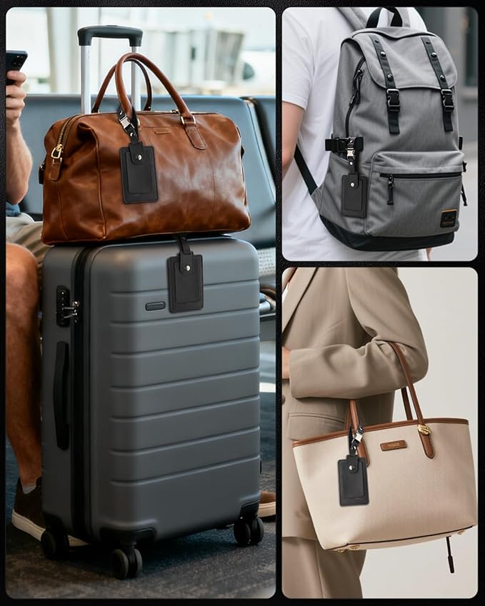 Premium Genuine Leather Luggage Tags - Image 6