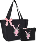 Vavabox Tote Bag, A-Z Initial Monogrammed Waterproof Tote Bag, Bridesmaid Gifts by Vavabox