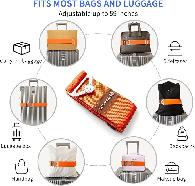 Luggage Straps for Suitcases Add a Bag Luggage Strap, 2-in-1 Travel Belt for - Image 7