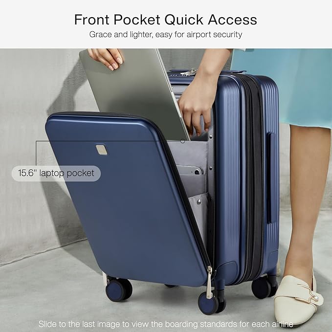 Hanke Grace Expandable Carry On Luggage - Image 2
