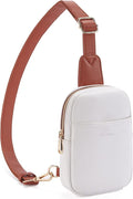 Telena Small Sling Bag for Women Leather Crossbody Fanny Packs Chest Bag for by Telena