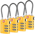 Search Alert TSA Approved Travel Combination Luggage Cable Locks by TRAVOCE