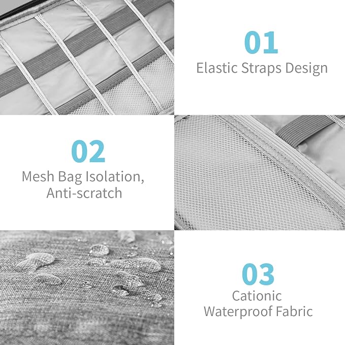 Electronics Organizer Travel Case, Electronic Accessories Storage Bag, Travel - Image 6