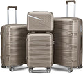 Luggage Set 4 Piece with Spinner Wheel, TSA Approved Expandable Hardshell by Unknown