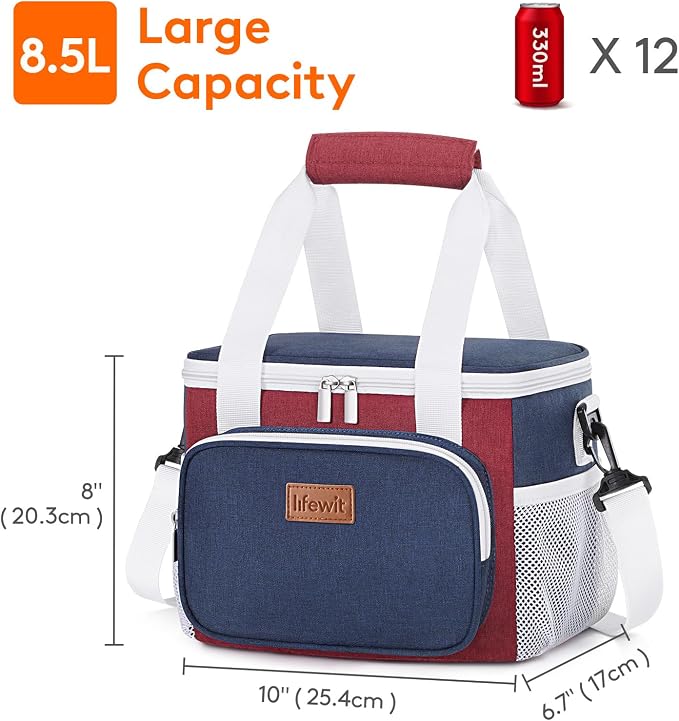 Lifewit Medium Lunch Bag Insulated Lunch Box Soft Cooler Cooling Tote - Image 3