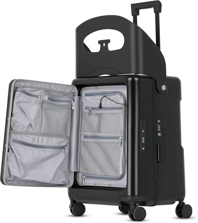 20" Carry-On Luggage with Seat for Kids & Adults, Lightweight Hardside Ride-On by ADVWIN