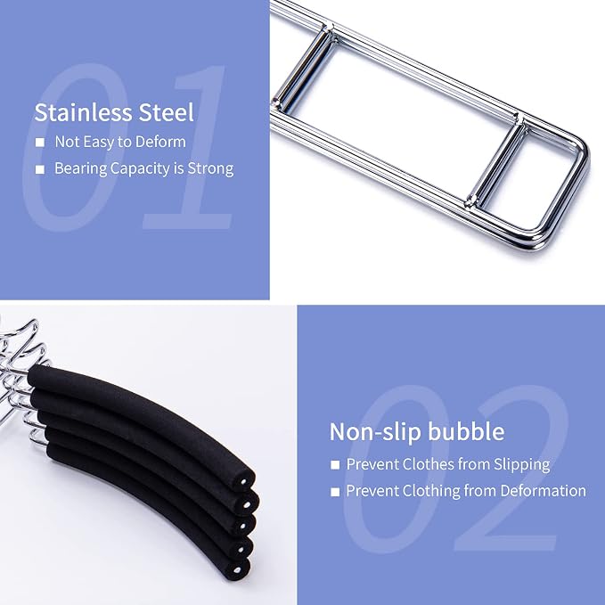 Nature Smile No Shoulder Bump Multiple Sweater Coat Clothes Hangers - Image 6