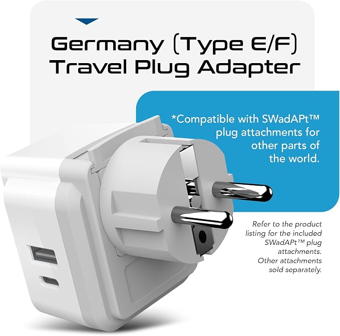Ceptics European Plug Travel Adapter Set, 20W PD & QC, Safe Dual USB & USB-C - Image 8
