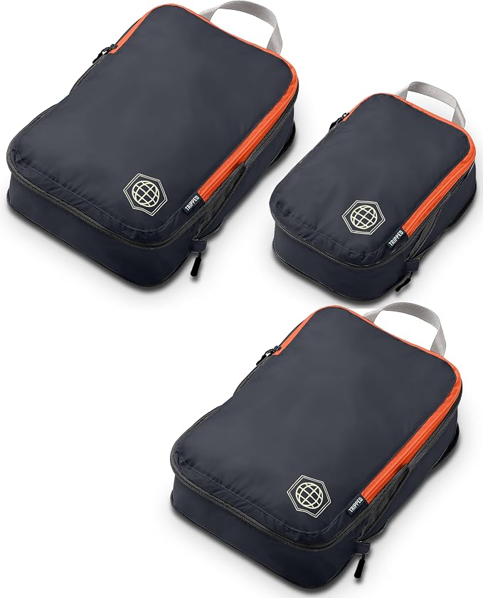 Compression Packing Cubes Set for Travel by TRIPPEDTravelGear