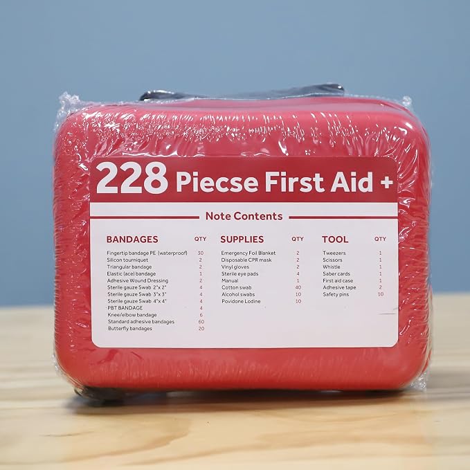 Compact First Aid Kit Designed for Family Emergency Care. Waterproof EVA Case - Image 8