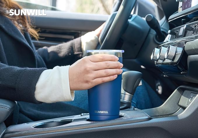 SUNWILL Travel Coffee Mug with Lid, 20 oz Tumbler Set of 2, Insulated Stainless - Image 6