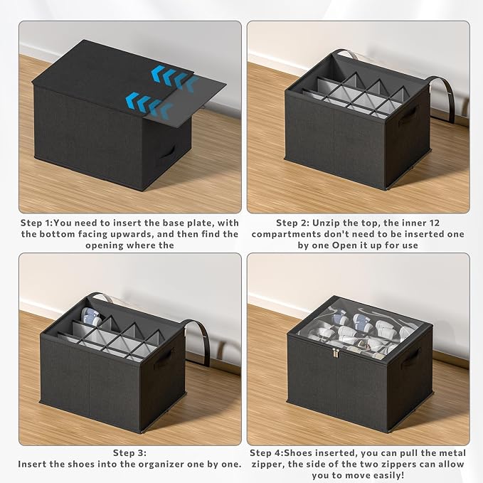 2 Pack Shoe Organizer for Closet - Image 2