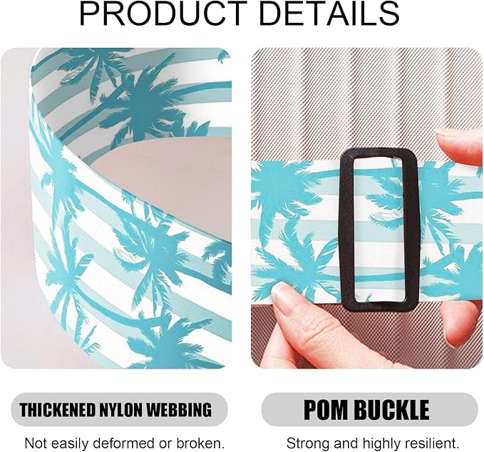 2 Pack Luggage Straps, Adjustable Cute Printing - Image 4
