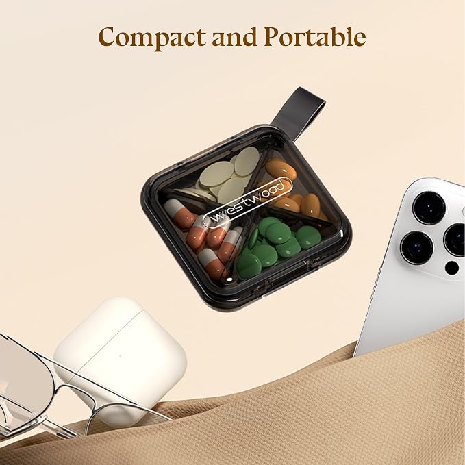 1 Pack Grey Pill Organizer - Image 3