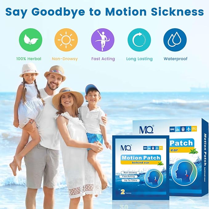 MQ 20ct Motion Sickness Patches, Medium Color, Sea Sickness Patches Non Drowsy - Image 2