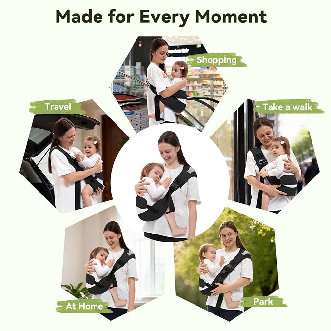 Baby Carrier Newborn to Toddler-Adjustable Baby Sling Carrier, Baby Sling - Image 7
