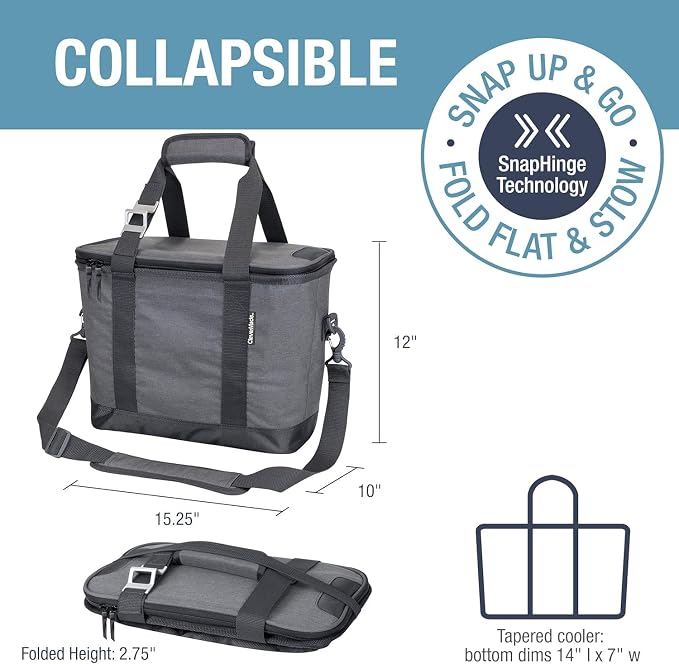 CleverMade Collapsible Insulated Cooler Bag – Leakproof Soft Folding Cooler - Image 3