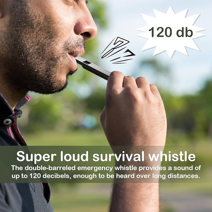 120 dB Emergency Whistles for Teachers, Flat Self Defense Safety Whistle - Image 5