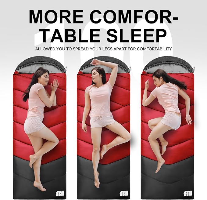 Sleeping Bags for Adults Cold Weather, Waterproof, Lightweight Sleeping Bag for - Image 8