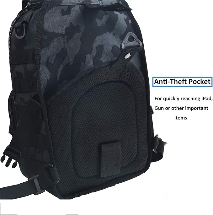 hopopower Tactical Sling Bag Pack Military Rover Shoulder Backpack EDC Assault - Image 6