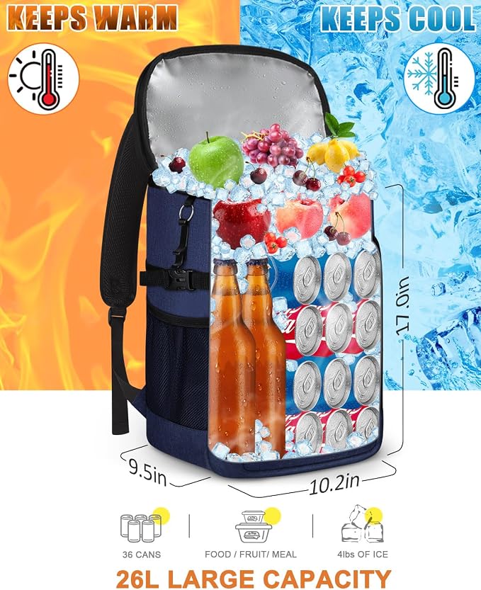 Capolo 36/45 Cans Cooler Backpack Insulated Waterproof - Image 6