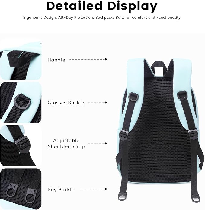 Lanola Basic Multi-Pocket Multipurpose Backpack Classical Water Resistant - Image 5