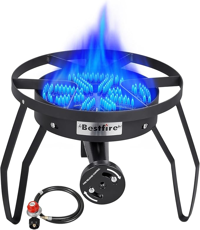 Bestfire 16" Single Propane Burner Camping Stove by GrillsOutdoorCooking