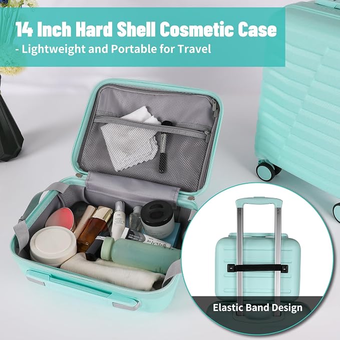 5-Piece Luggage Set, Lightweight ABS+PC Hard Shell Suitcase - Image 8