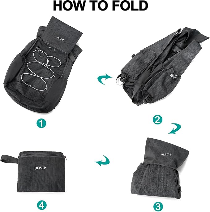 BOVIP 20L Hiking Backpack Lightweight Packable Hiking Daypack Small Travel - Image 4