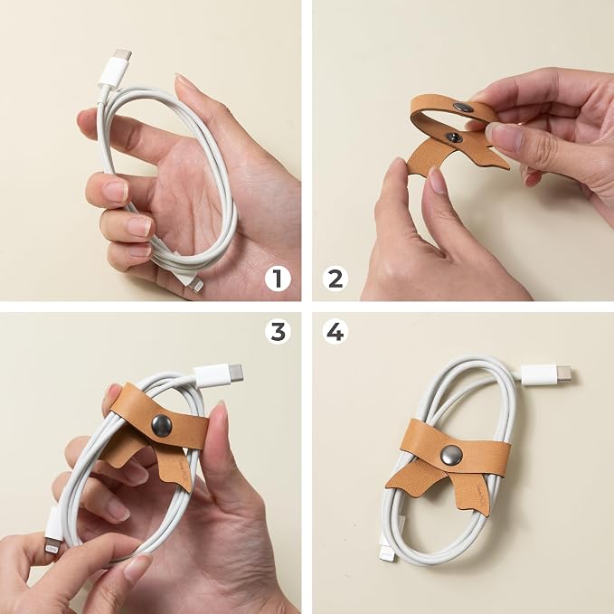 SenseAGE 5 Pack Cord Organizer, Bow Cord Keeper, Cable Organizer USB Holder - Image 8