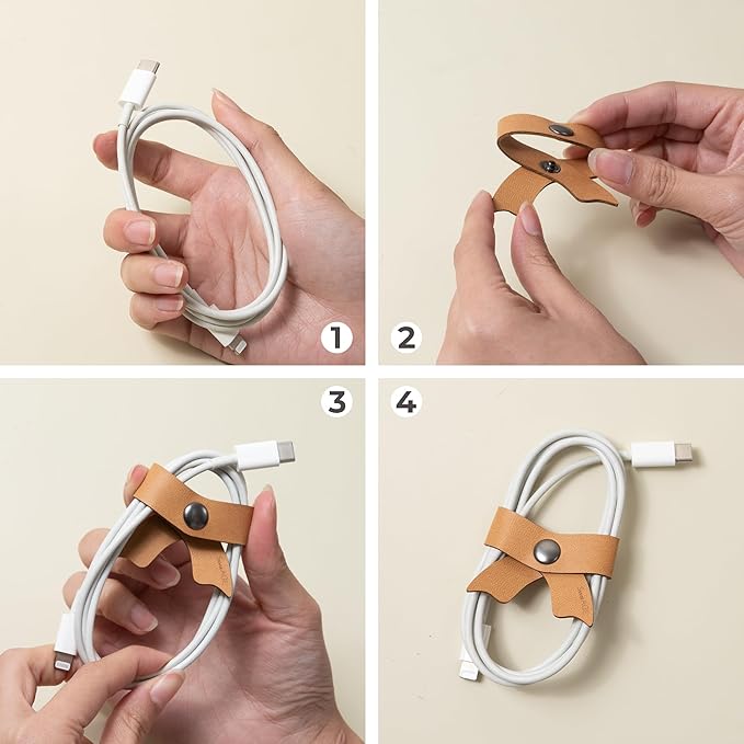 SenseAGE 5 Pack Cord Organizer, Bow Cord Keeper, Cable Organizer USB Holder - Image 7