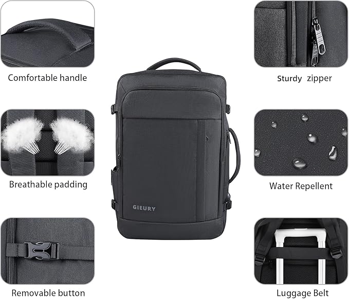 55L Carry On Backpack, Extra Large Travel Backpack - Image 5
