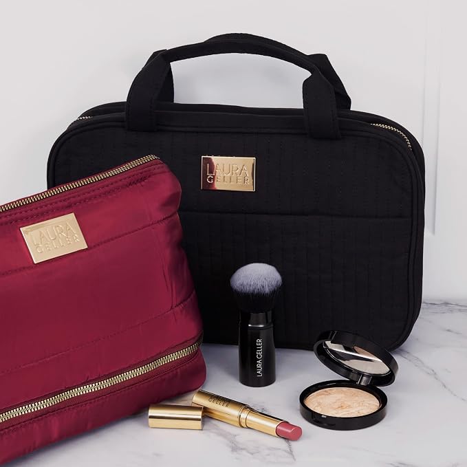 LAURA GELLER NEW YORK Quilted Folding Travel Makeup Bag - Image 9