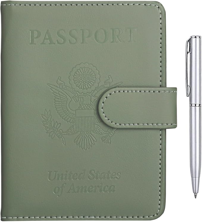 TIGARI Passport Holder for Travel Women Men, PU Leather Waterproof RFID by TIGARI