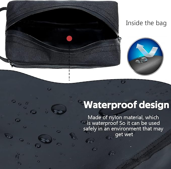 Travel Toiletry Bag for Women and Men, Water-resistant Shaving Bag for - Image 2