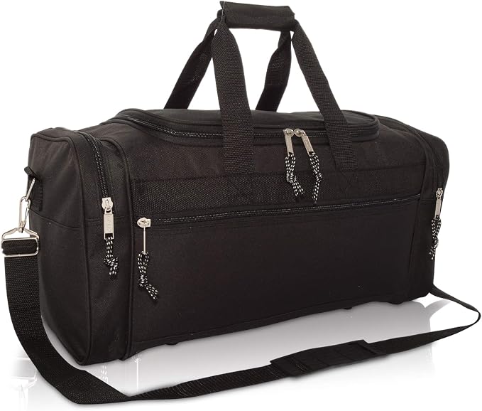 DALIX 21" Blank Sports Duffle Bag Gym Bag Travel Duffel Adjustable Strap in by Dalix