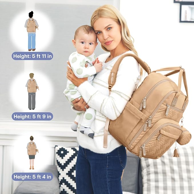 iniuniu Diaper Bag Backpack, 4 in 1 kit Large Unisex Baby Bags - Image 7