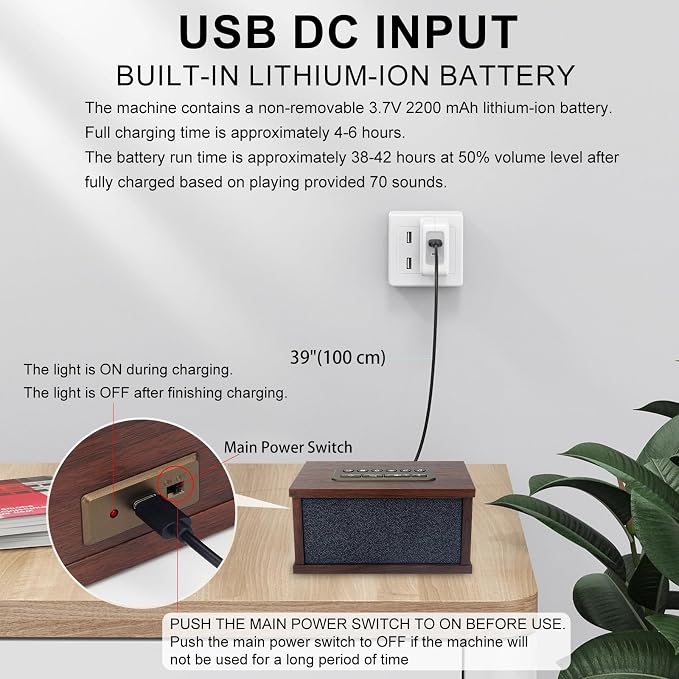 White Noise Sound Machine, Portable Sound Machine - Image 6