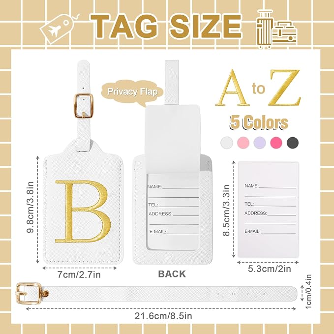 Personalized Initial Luggage Tags - Image 2