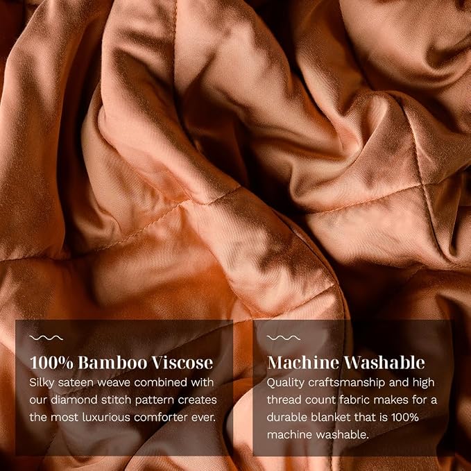 LUXOME Lightweight Blanket | 100% Rayon from Bamboo Fabric & Fill | King/Cal - Image 4
