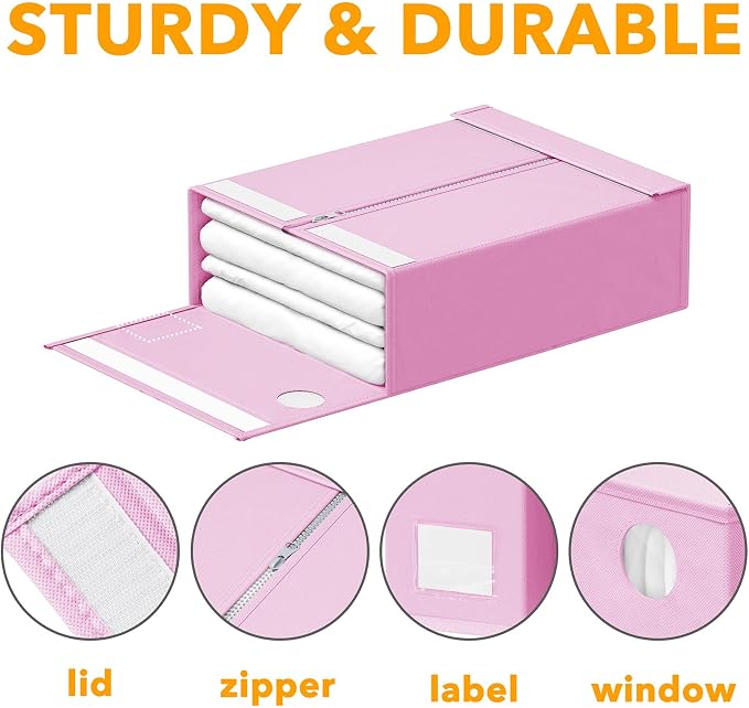 SpaceAid 8 Pack Bed Sheet Organizers and Storage, Foldable Organizer - Image 6