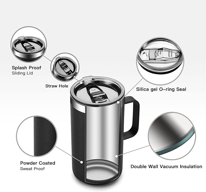 KXIAOCHEN 20oz Insulated Coffee Mug - Image 6