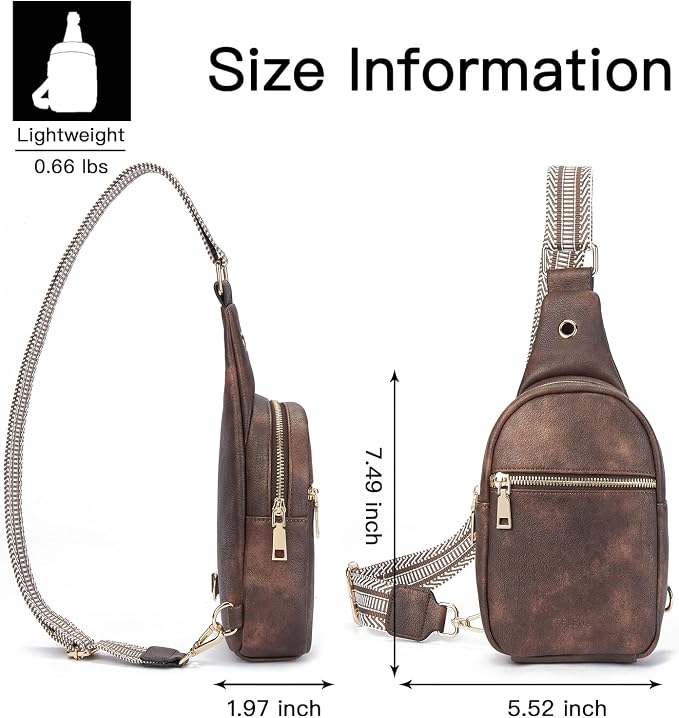 Telena Small Sling Bag for Women Leather Crossbody Fanny Packs Chest Bag for - Image 6