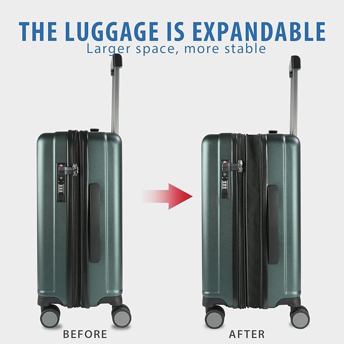 KROSER Hardside Expandable Carry On Luggage - Image 5