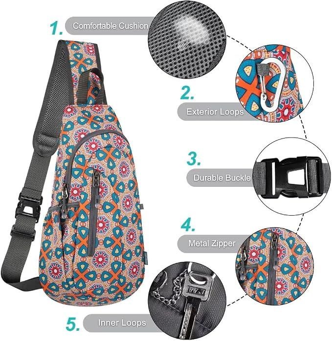 TITECOUGO Small Sling Bag, Lightweight Crossbody Backpack - Image 5